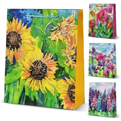 Пакет подарунковий паперовий M "Flower garden" 26*32*10см