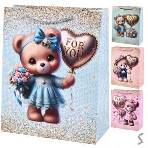 Пакет подарунковий паперовий M "For You" 26*32*12см