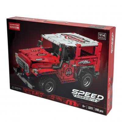 Конструктор SPEED 1:14 автомобіль, червоний 910 дет. (50*36*7 см)