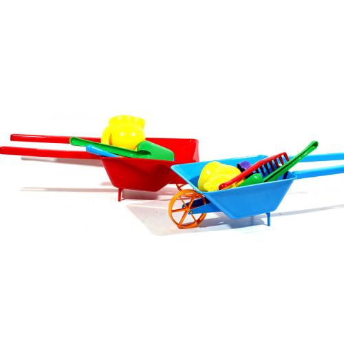 Тачка + песочный набор, в сетке, ПЦ 010-2 Тачка + песочный набор, в сетке, ПЦ 010-2