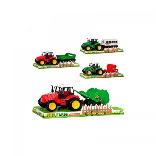 Трактор с прицепом, инерц-й, в слюде, ABC1-B3-8-9-10 Трактор с прицепом, инерц-й, в слюде, ABC1-B3-8-9-10