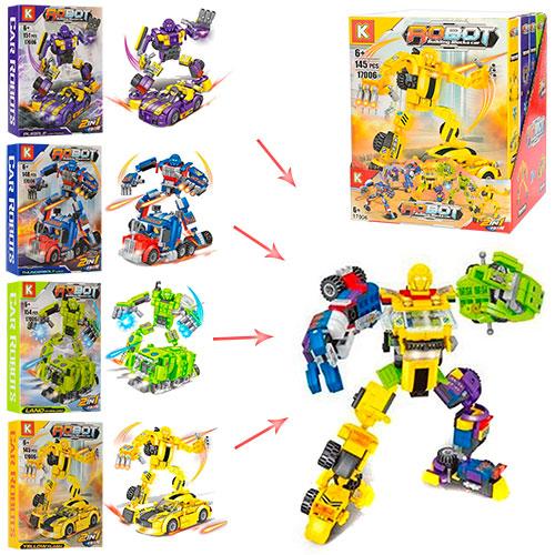 Конструктор-трансформер, от 145 дет., микс видов, в кор-ке (мал.), 17006 Конструктор-трансформер, от 145 дет., микс видов, в кор-ке (мал.), 17006