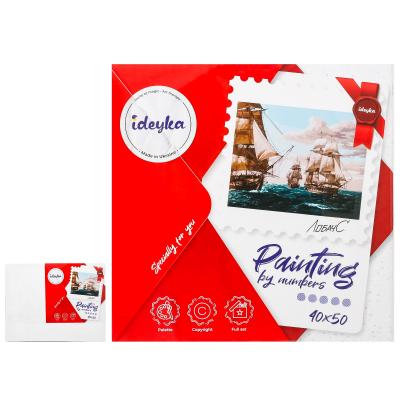 Набір для розпису по номерах. "Білі вітрила" 40х50см , ID-KHO2764 Набір для розпису по номерах. "Білі вітрила" 40х50см , ID-KHO2764