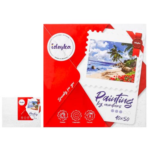 Набір для розпису по номерах. "Тропічний острів" 40х50см , ID-KHO2859 Набір для розпису по номерах. "Тропічний острів" 40х50см , ID-KHO2859