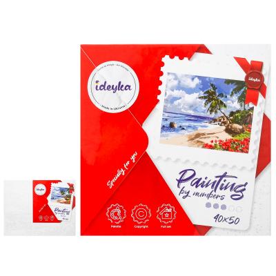 Набір для розпису по номерах. "Тропічний острів" 40х50см , ID-KHO2859 Набір для розпису по номерах. "Тропічний острів" 40х50см , ID-KHO2859