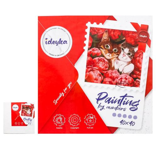 Набір для розпису по номерах. "Пухнасті друзі" 40х40см , ID-KHO4341 Набір для розпису по номерах. "Пухнасті друзі" 40х40см , ID-KHO4341