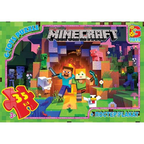 Пазли ТМ "G-Toys" із серії "Minecraft" (Майнкрафт), 35 ел.	, GP-MC787