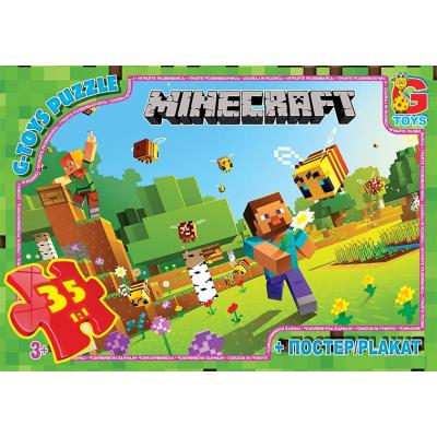 Пазли ТМ "G-Toys" із серії "Minecraft" (Майнкрафт), 35 ел.	