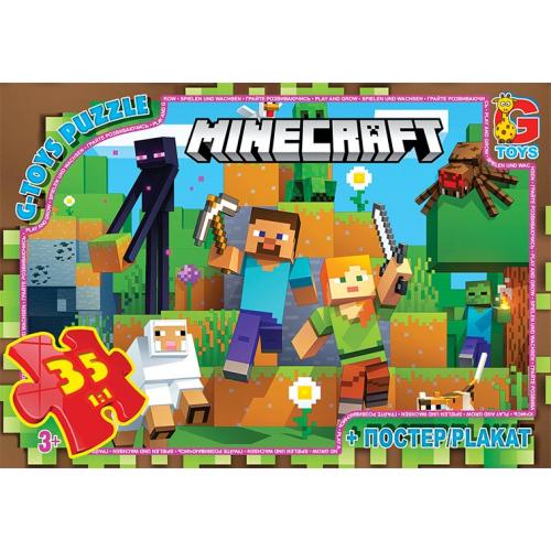 Пазли ТМ "G-Toys" із серії "Minecraft" (Майнкрафт), 35 ел.	, GP-MC796