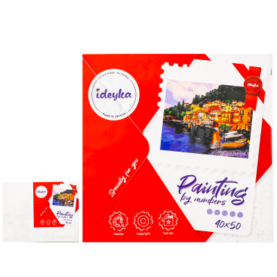 Набір для розпису по номерах. "Вечірня Італія", ID-KHO2760 Набір для розпису по номерах. "Вечірня Італія", ID-KHO2760