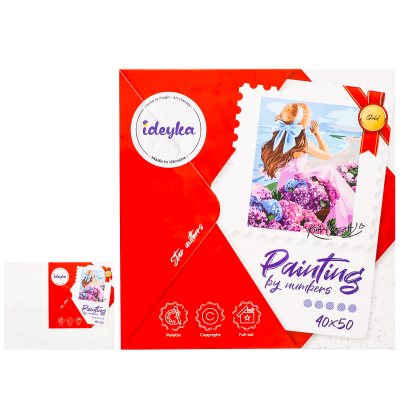 Набір для розпису по номерах "Квітуче узбережжя", ID-KHO4975 Набір для розпису по номерах "Квітуче узбережжя", ID-KHO4975