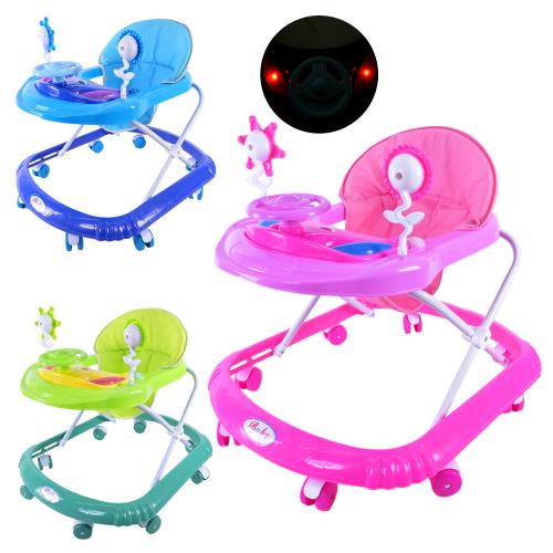 Ходунки арт. BW108 (7шт) музичні з брязкальцями, світло,3 кольори, BW108 Ходунки арт. BW108 (7шт) музичні з брязкальцями, світло,3 кольори, BW108