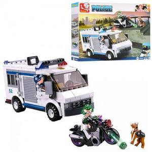 Конструктор поліція, машина,мотоцикл,фігурки,117дет,у кор-ці