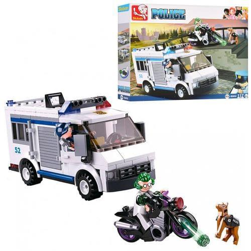 Конструктор поліція, машина,мотоцикл,фігурки,117дет,у кор-ці, M38-B0652