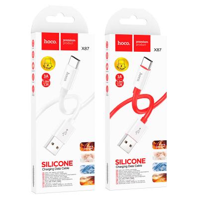 Зарядний дата-кабель Hoco X87 iPhone Magic silicone charging data cable