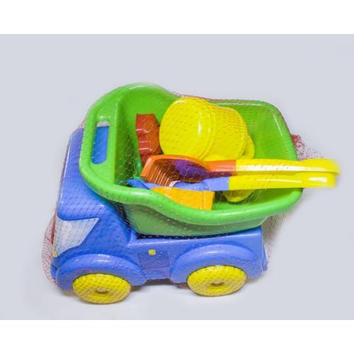 Самосвал, песочный набор, микс цветов, в сетке, Л-013-13 Самосвал, песочный набор, микс цветов, в сетке, Л-013-13