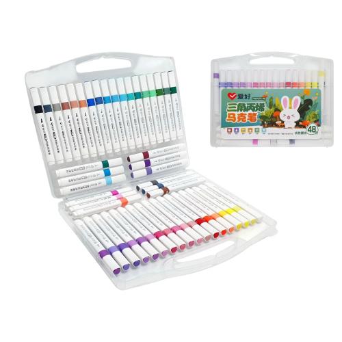 Маркери акрилові тригранні для малювання 48 кольорів, AH-PM5670-48