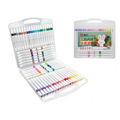 Маркери акрилові тригранні для малювання 60 кольорів