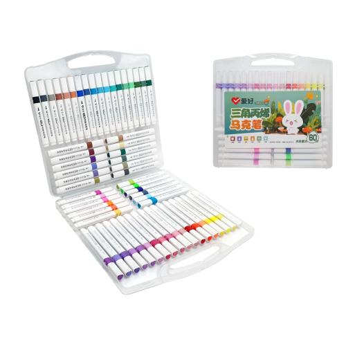 Маркери акрилові тригранні для малювання 60 кольорів, AH-PM5670-60