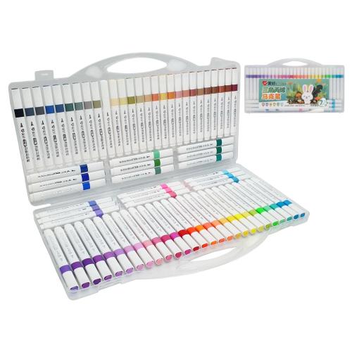 Маркери акрилові тригранні для малювання 72 кольори, AH-PM5670-72