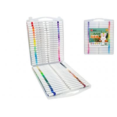 Маркери акрилові тригранні для малювання 80 кольорів