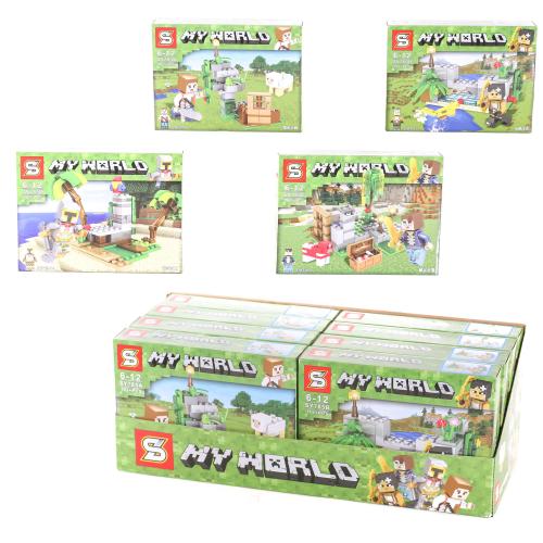 Конструктор Minecraft, от 102 дет., в кор-ке (мал.), SY785