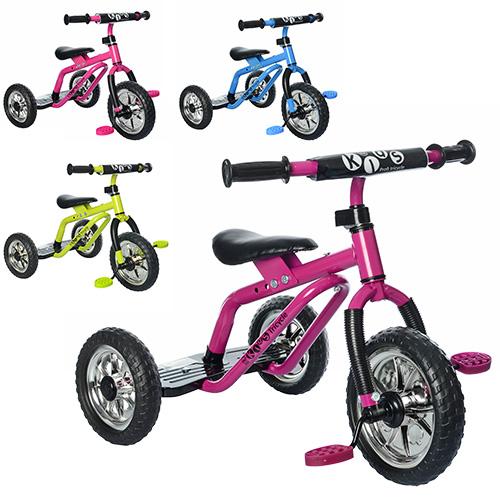 Детский трехколесный велосипед со светящимися колесами и бутылочкой EVA, M 0688-4