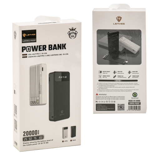 Power bank LENYES PX287 20000 mAh, 99464