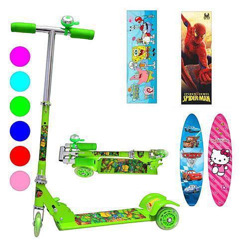 Самокат, 6 видов, 3 кол., в кор-ке, BB 3-001