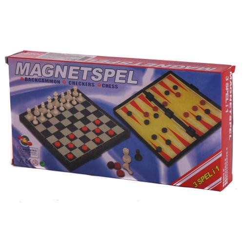 Шахматы 3 в 1, магнитные, F 22011