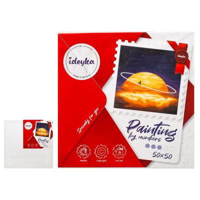 Набір для розпису по номерах. "Навколо сатурну з фарбами металiк" 50х50см, ID-KHO9546