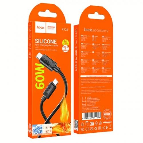 Кабель HOCO X122 Type-C to Type-C Benefit 60W silicone data cable 1м, 35354 Кабель HOCO X122 Type-C to Type-C Benefit 60W silicone data cable 1м, 35354