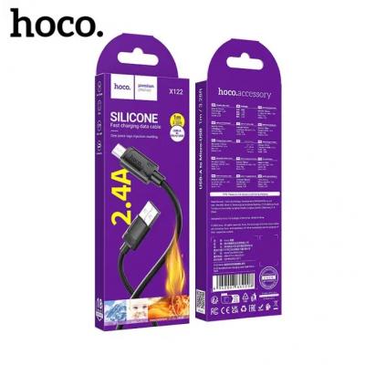 Кабель HOCO X122 Micro Benefit silicone data cable 2.4A /1m