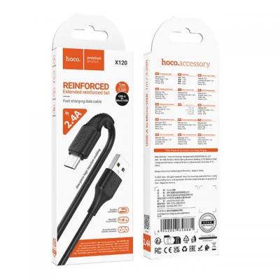 Кабель HOCO X120 Micro Beneficio charging data cable 1м 2.4A (Черный)