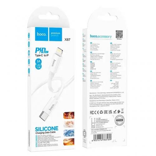 Кабель HOCO X87 Type-C to Lightning Magic silicone PD20W data cable 3.0A /1м, 35323 Кабель HOCO X87 Type-C to Lightning Magic silicone PD20W data cable 3.0A /1м, 35323