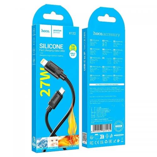 Кабель HOCO X122 Type-C to Lightning Benefit PD27W silicone data cable 1м , 35353 Кабель HOCO X122 Type-C to Lightning Benefit PD27W silicone data cable 1м , 35353