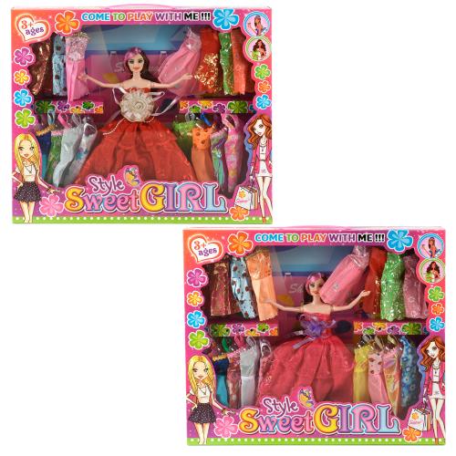 Лялька 28 см, з нарядами, мікс видів, в кор-ці, 0263 Лялька 28 см, з нарядами, мікс видів, в кор-ці, 0263