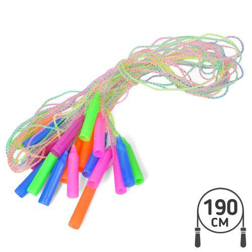 Скакалка 1,9м, ПВХ, ручки пластик, мікс кольорів, MS 4385