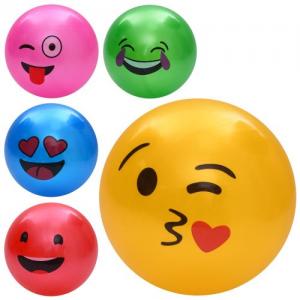 М'яч дитячий 9 дюймів, смайл, 57-60г, 4 види/мікс кольорів