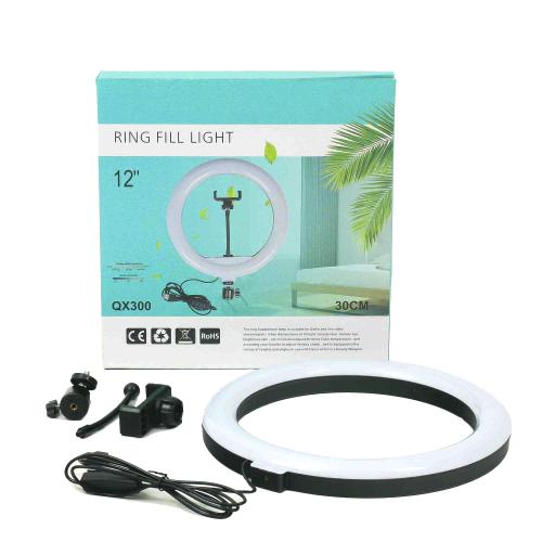Светодиодная кольцевая LED лампа для селфи, диаметр 30 см, MJ30 LED