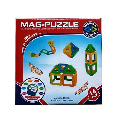 Конструктор магнитный, 14 деталей, DZ-15A