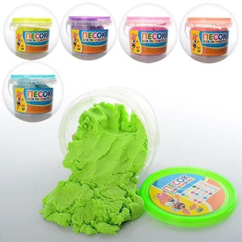 Песок для творчества, 6 цветов, в ведре, MK 0830