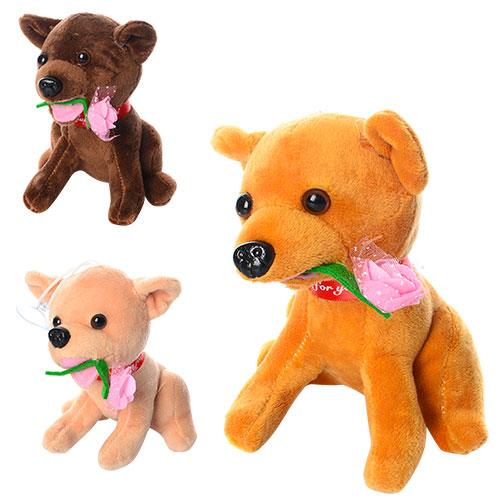 М'яка іграшка "Собачка", на присосці, мікс кол, в пакеті, MP 1360
