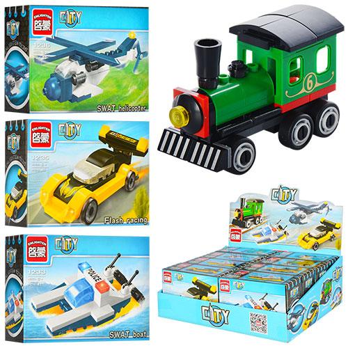 Конструктор, микс видов, в дисплее (мал.), BRICK 1233-1236