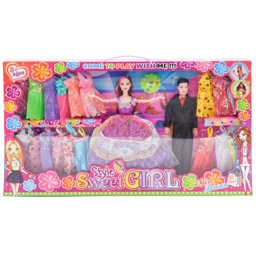 Набір ляльок з нарядами, в кор-ці, 263E-14