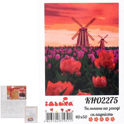Набор для росписи по номерам "Тюльпаны на западе", 40х50 см, ID-KHO2275