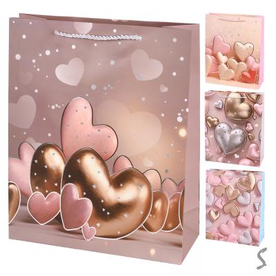 Пакет подарунковий M "Hearts" 26*32*10см