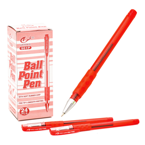 Ручка масляна червона, 501P-CH