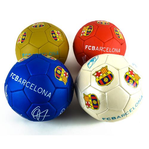 Мяч футбольный FCB, размер 5, ПВХ, 310 г, 4 вида, в кульке, FB190324