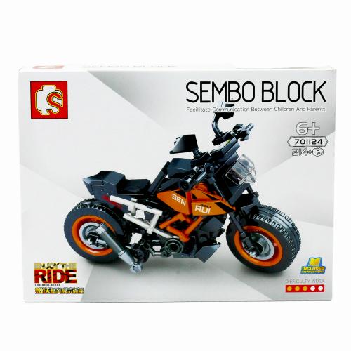 Конструктор, мотоцикл, 214 деталей, 701124